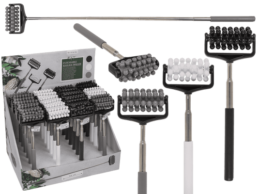 Extendable massage roller with rubber handle,