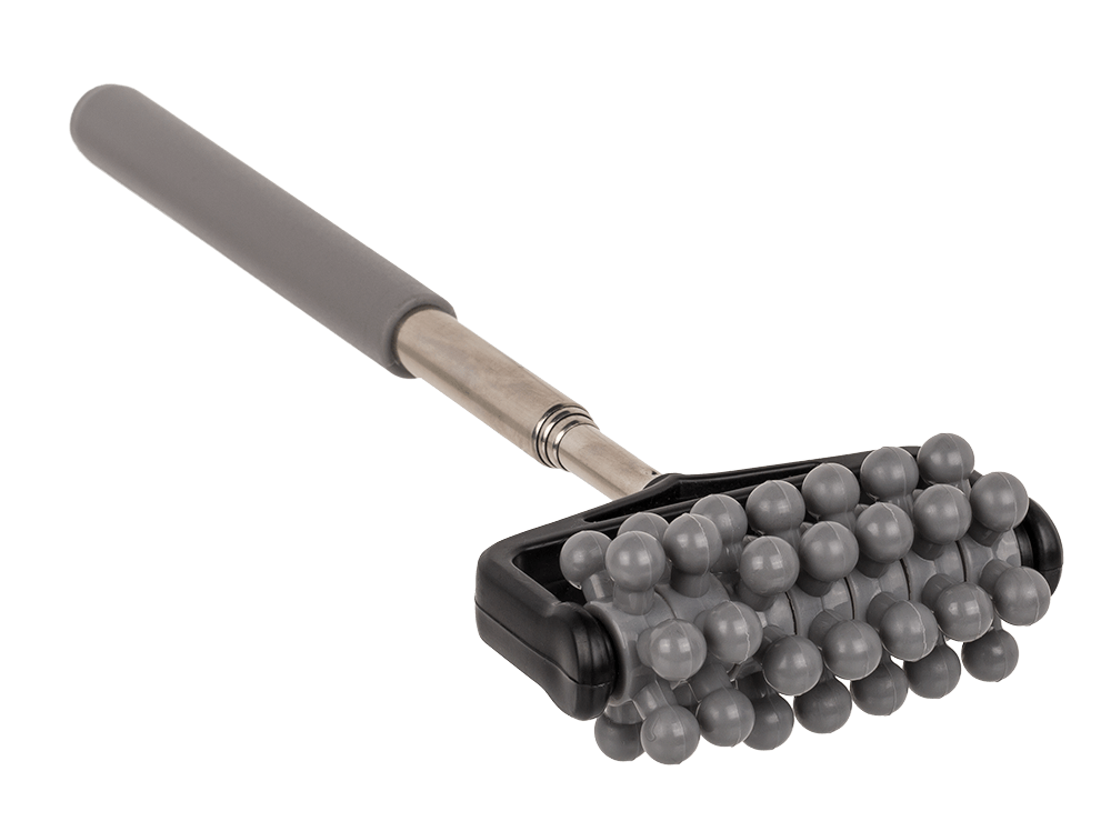 Extendable massage roller with rubber handle,