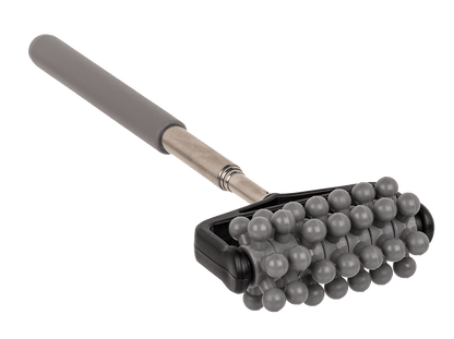 Extendable massage roller with rubber handle,