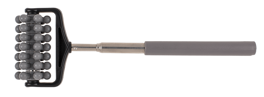 Extendable massage roller with rubber handle,