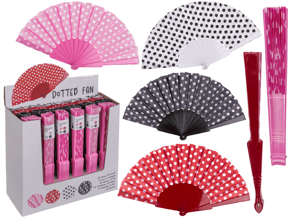 Fan, Spanish polka dot,
