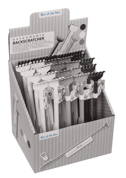 Extendable plastic back scratcher, Colours,