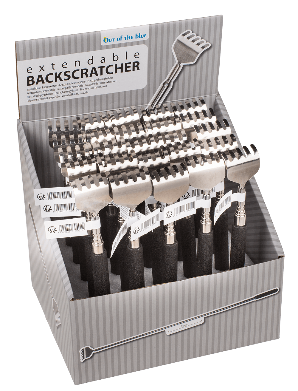 Extendable mini metal back scratcher,