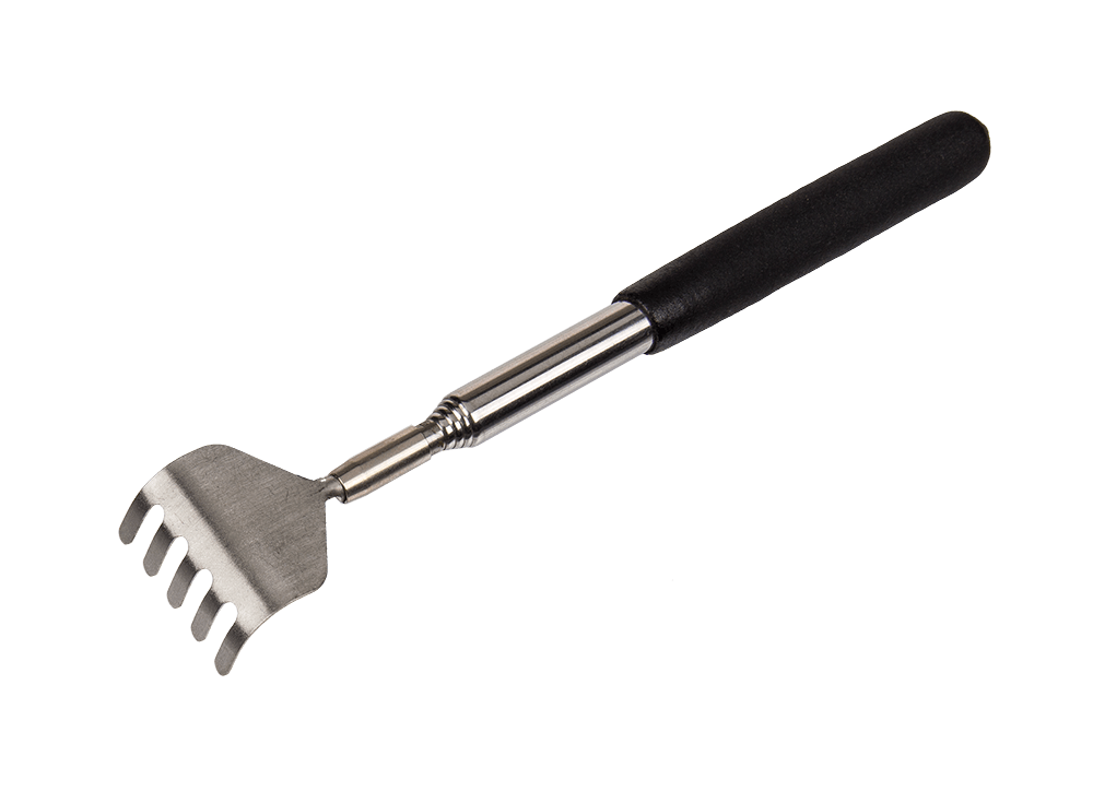 Extendable mini metal back scratcher,