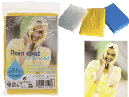 Hooded rain poncho, one size,