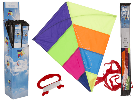 Kite with storage bag, Rainbow,