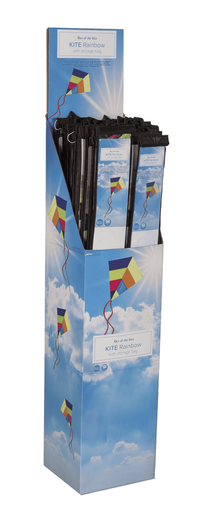 Kite with storage bag, Rainbow,