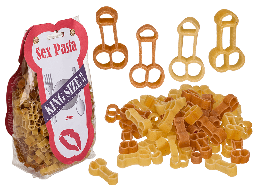 Zweifarbige Hartweizengrießnudeln, Penis,