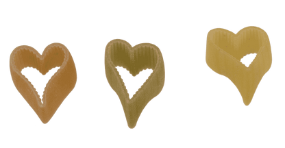 Three coloured durum wheat pasta with tomato &,