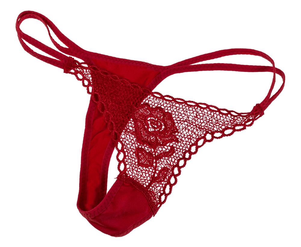 Rose with red G-string,