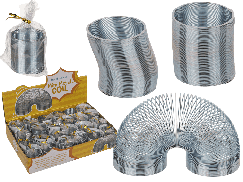 Silver coloured mini metal coil,