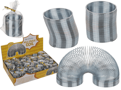 Silver coloured mini metal coil,