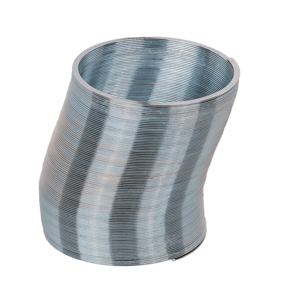 Silver coloured mini metal coil,
