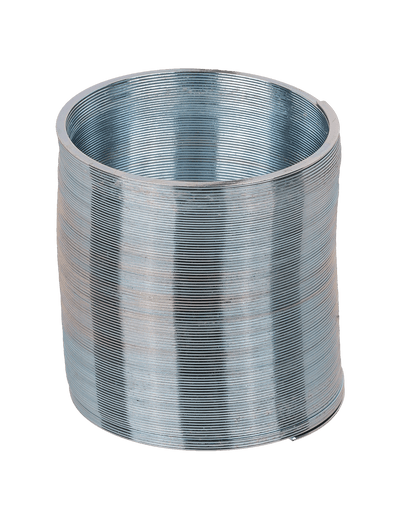 Silver coloured mini metal coil,