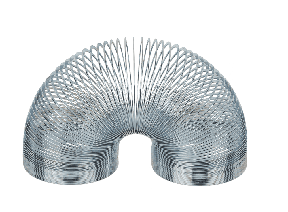 Silver coloured mini metal coil,