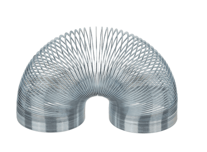 Silver coloured mini metal coil,
