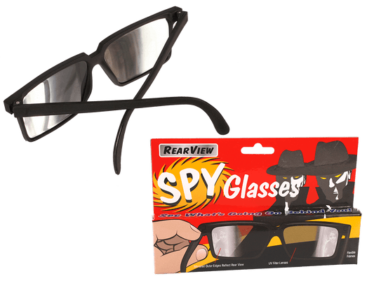Spy Glasses with side mirror in frame temples,