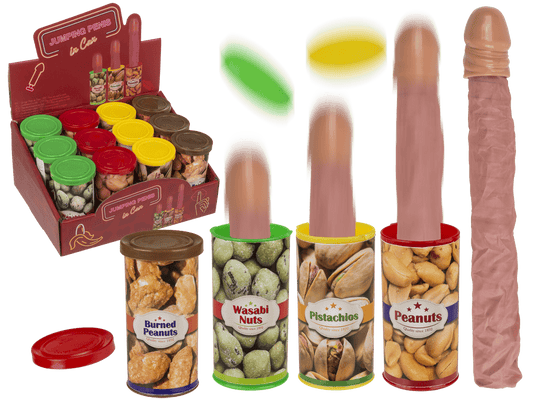 Plastic jumping willy in can,