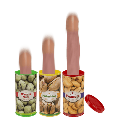 Plastic jumping willy in can,