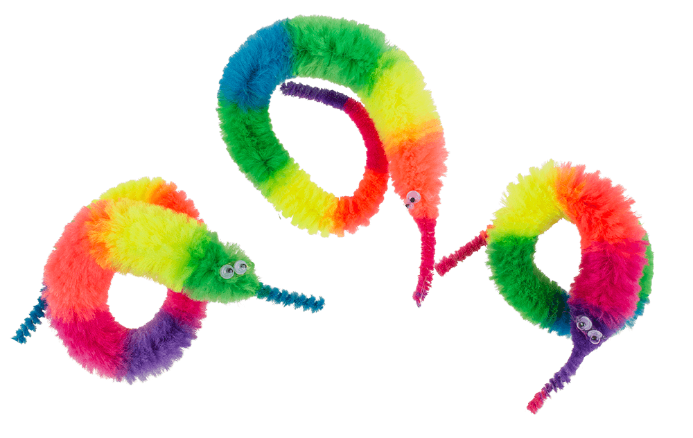 Magic Rainbow Worm, approx. 22 cm,