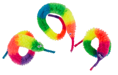 Magic Rainbow Worm, approx. 22 cm,