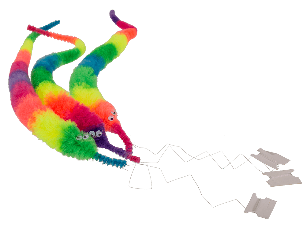 Magic Rainbow Worm, approx. 22 cm,