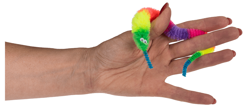 Magic Rainbow Worm, approx. 22 cm,