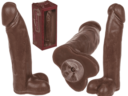 Penis soap with suction cup, brown,