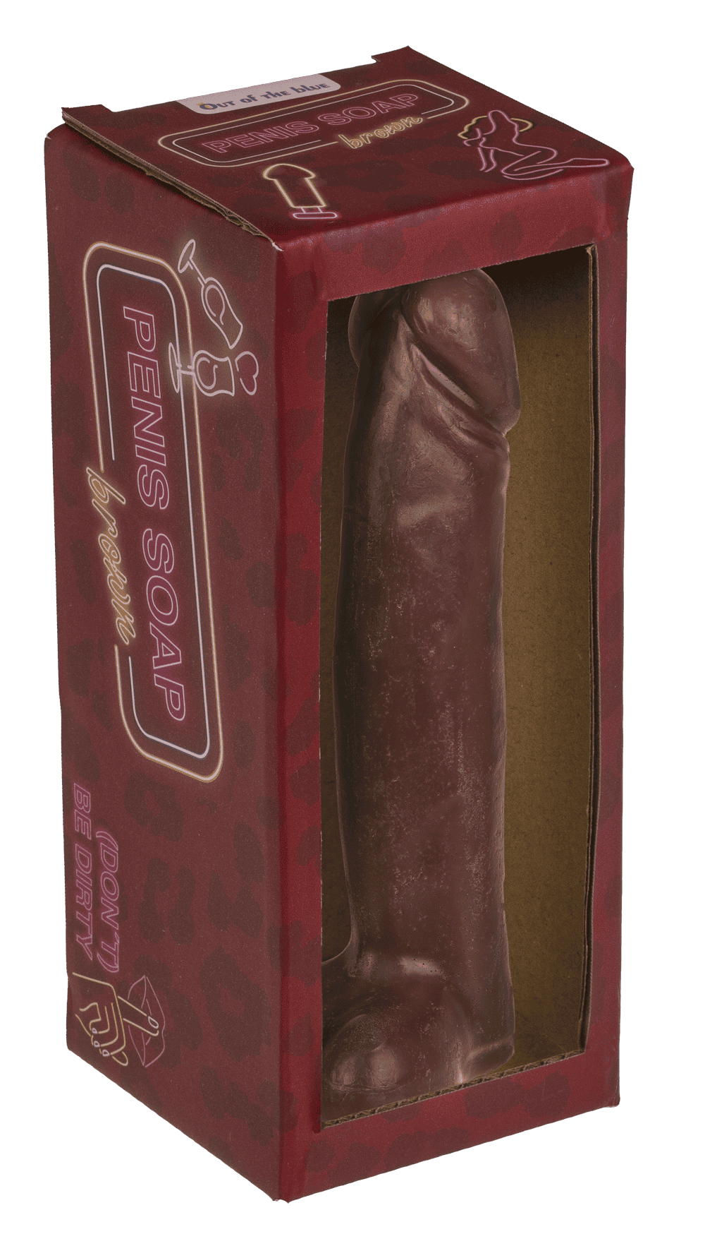 Penis soap with suction cup, brown,