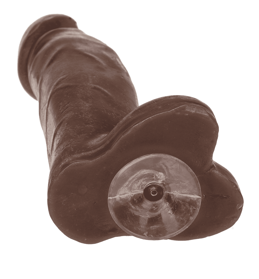 Penis soap with suction cup, brown,