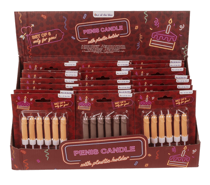 Penis Candles, with plastic holder,