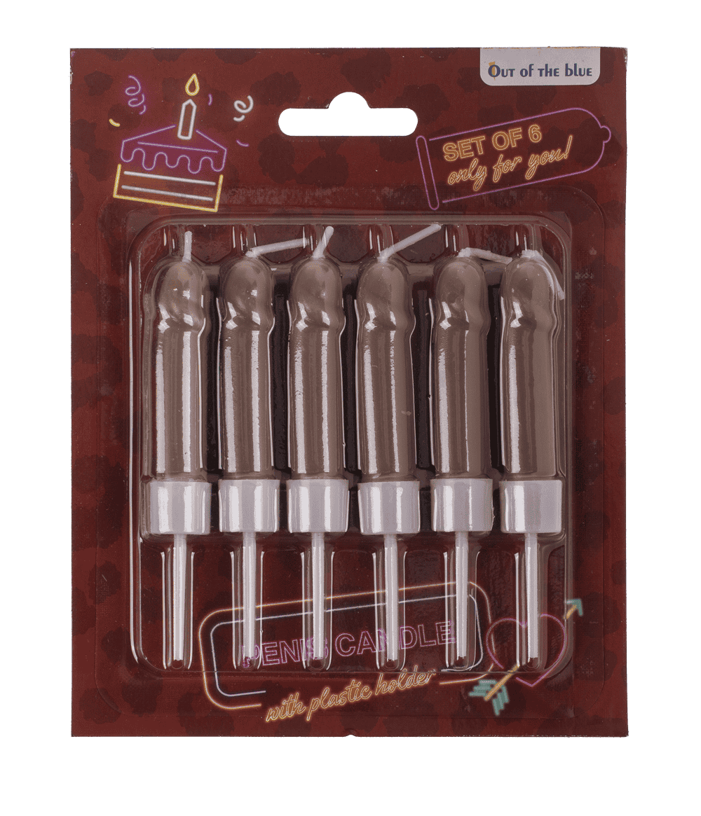 Penis Candles, with plastic holder,