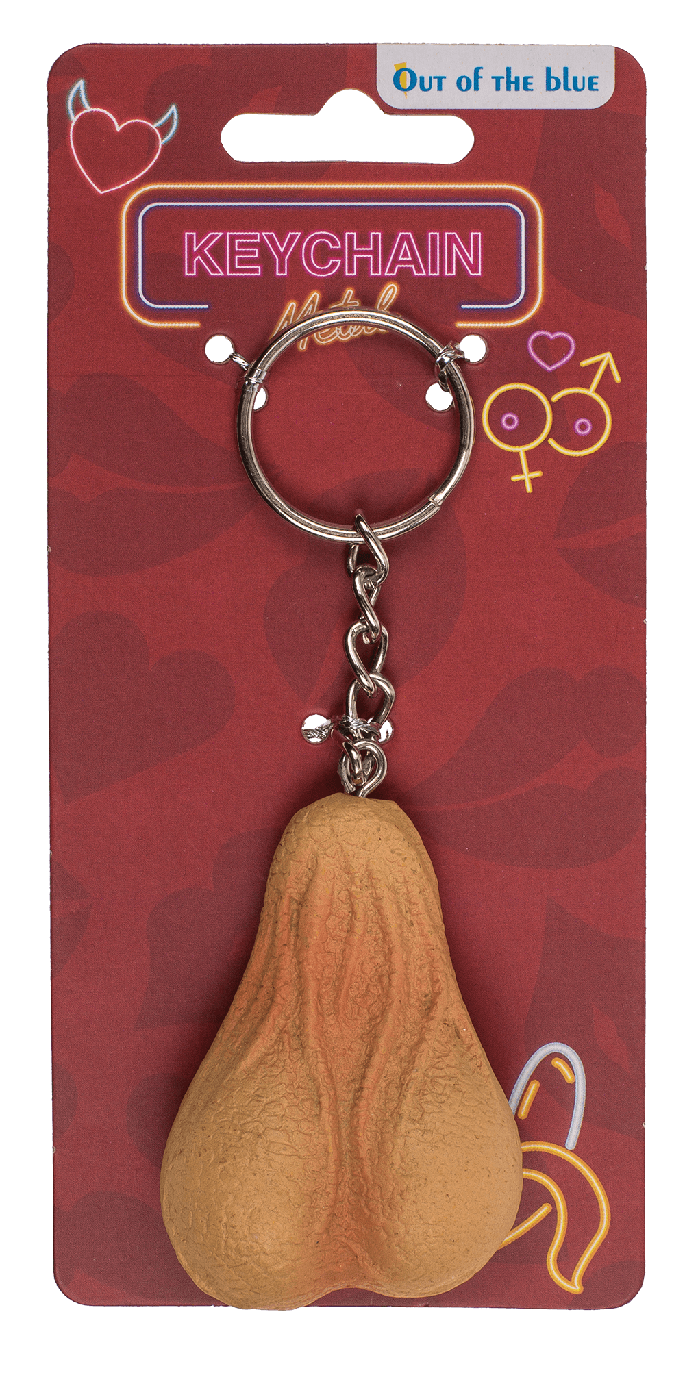 Metal key chain, Polyresin Testicle,