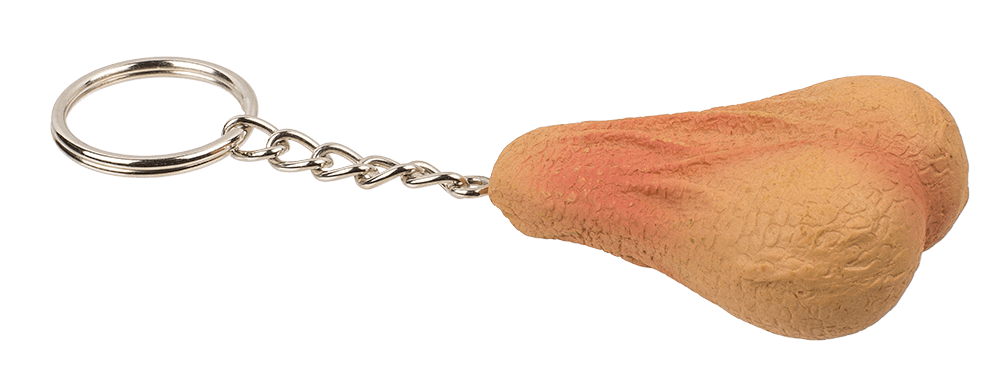 Metal key chain, Polyresin Testicle,