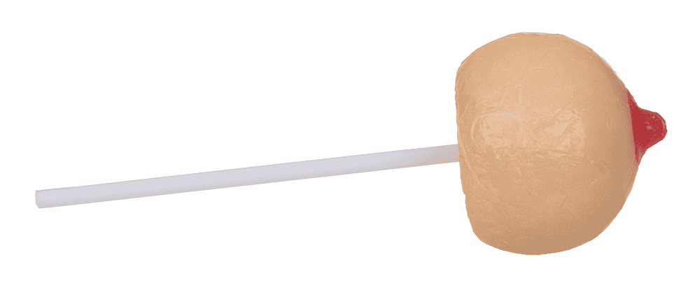 Süßwarenlolli, Brust, ca. 50 g,