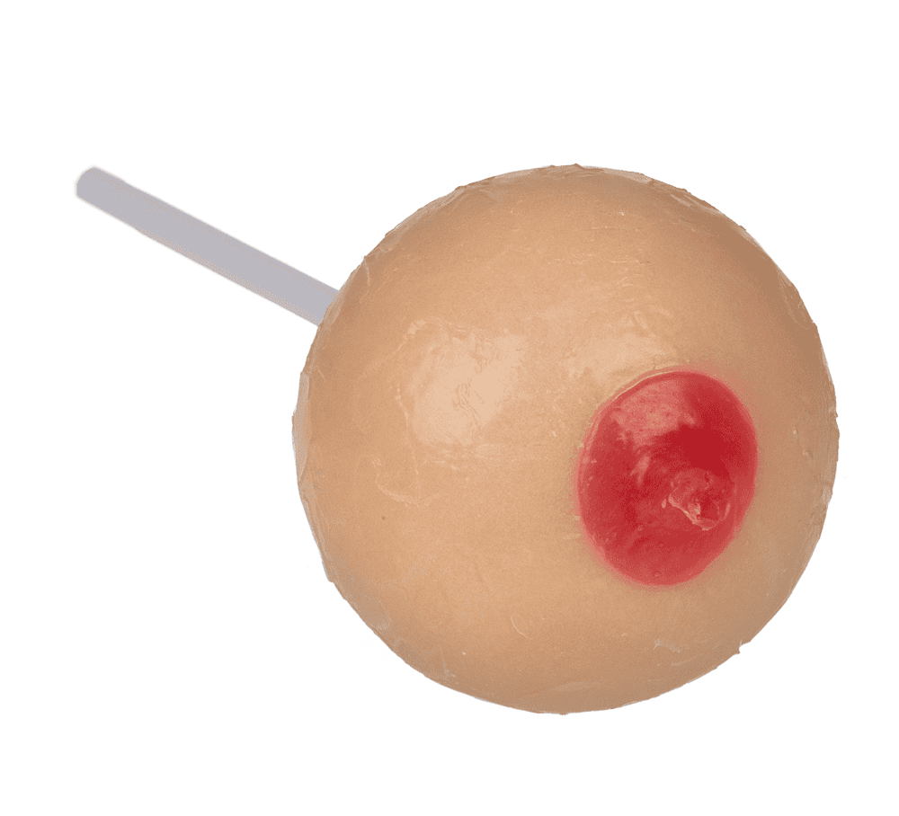 Süßwarenlolli, Brust, ca. 50 g,