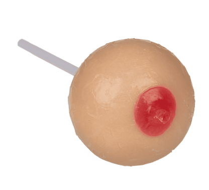 Süßwarenlolli, Brust, ca. 50 g,