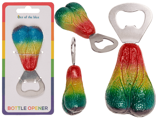 Metal bottle opener, Testicel, Rainbow,