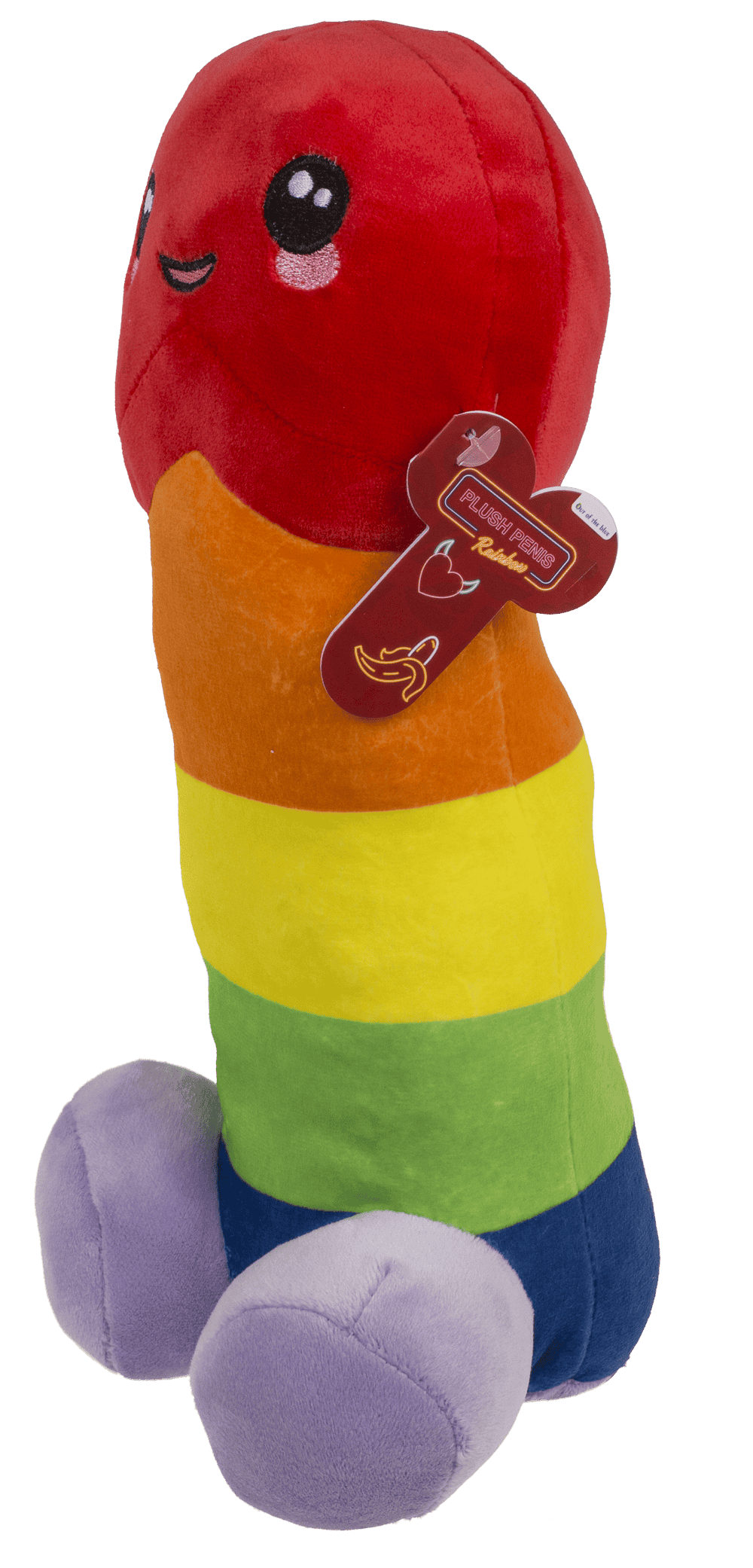 Plush Penis, Rainbow, 30 cm,