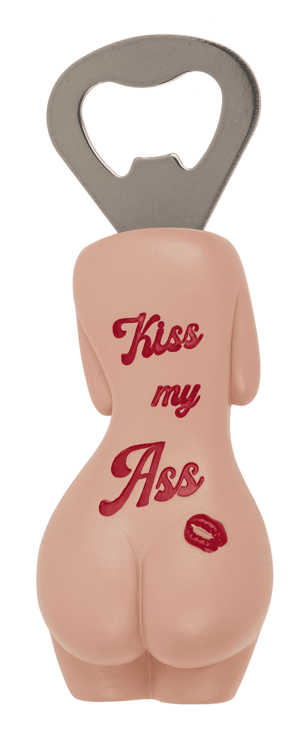 Metal bottle opener with magnet, Kiss my Ass,