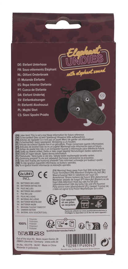 Elephant Undies with sound chip,
