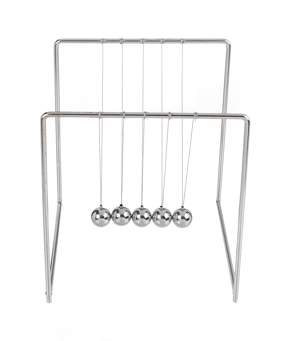Newton's Cradle  ca. 15 x 14 x 14 cm,