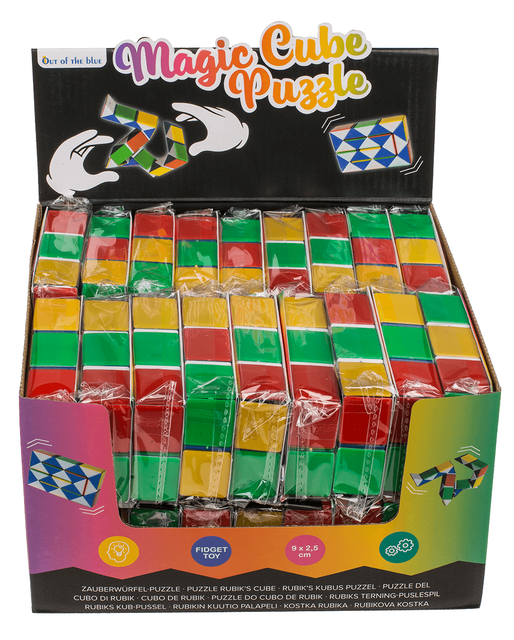 Magic-Cube-Puzzle, in poly bag with header card,