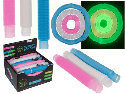 XL Fidget Pop Tube, Glow in the dark,