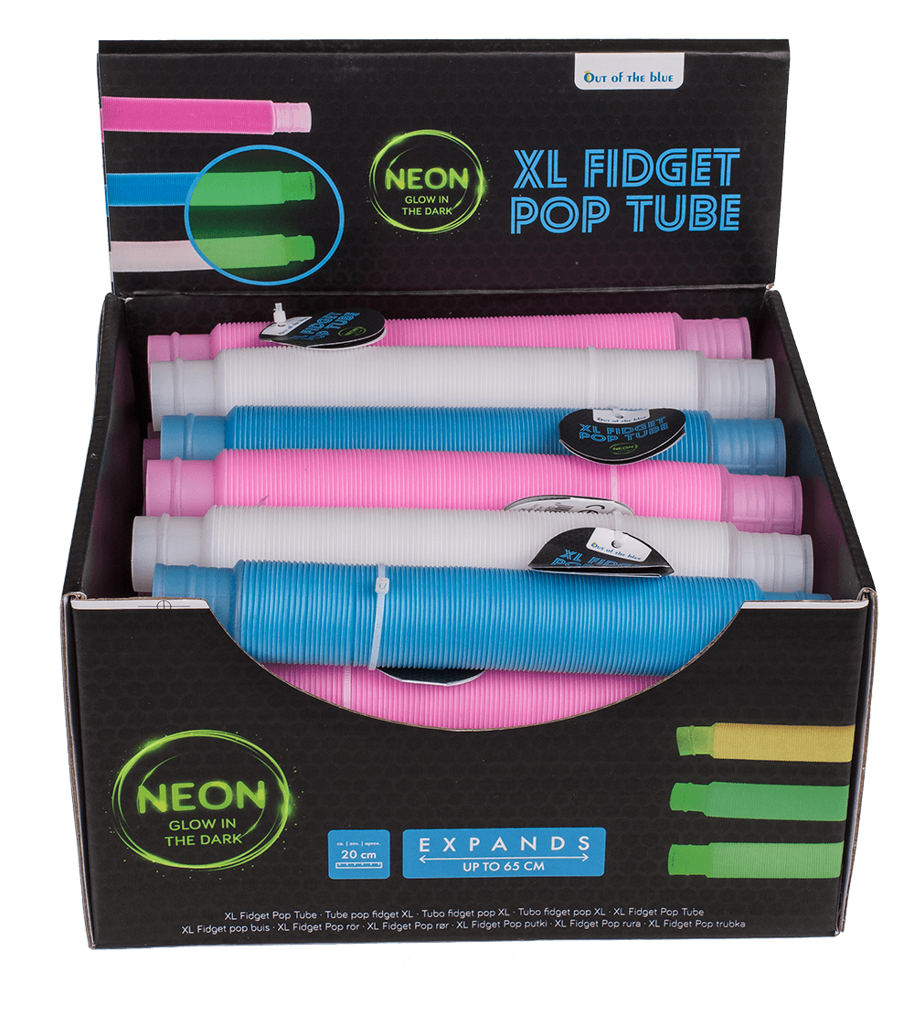 XL Fidget Pop Tube, Glow in the dark,