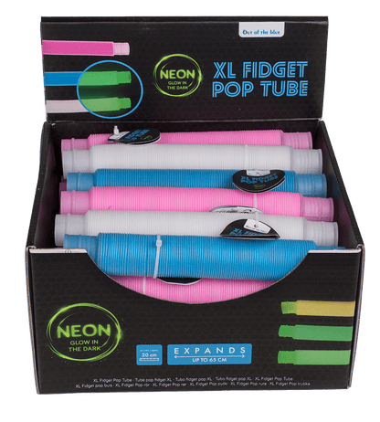 XL Fidget Pop Tube, Glow in the dark,