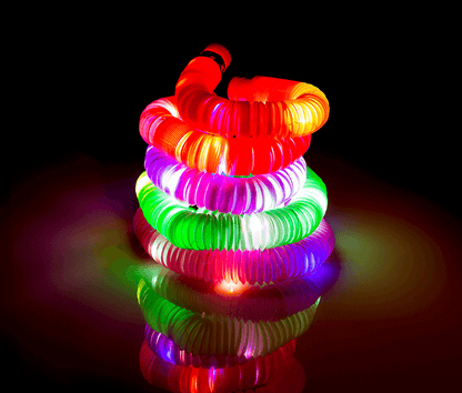 Fidget Pop Tube with LED, approx. 20 cm,