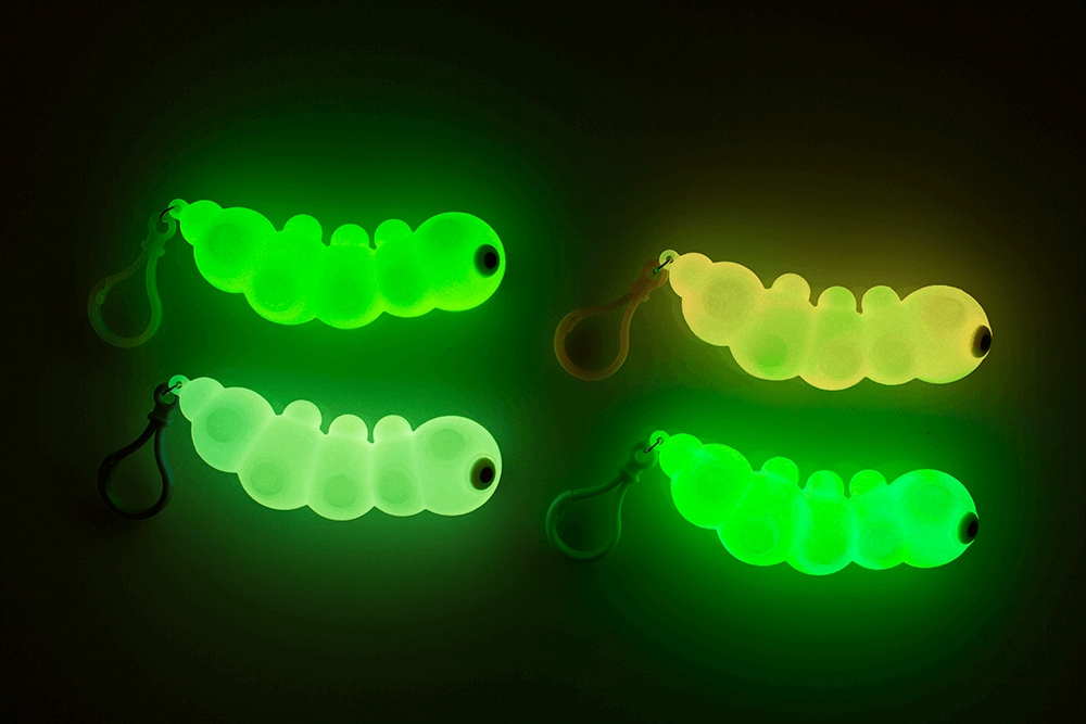 Key chain, Glow Worm, Glow in the Dark,