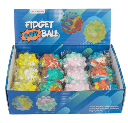 Fidget Pop Ball, Rainbow; D. ca. 7 cm,