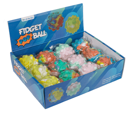 Fidget Pop Ball, Rainbow; D. ca. 7 cm,